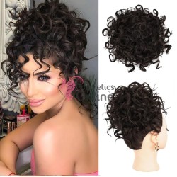 Coc modern din par artificial cu elastic W8032 Bunet Natural - NEW